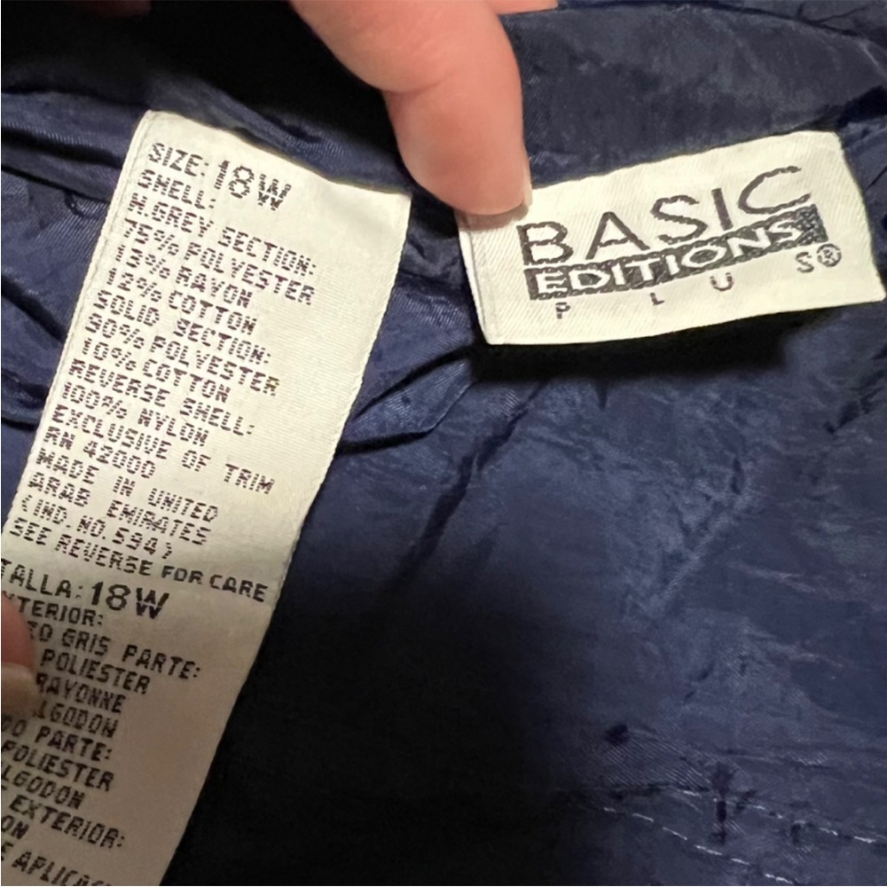 Basic Editions Reversible Jacket - Red, Blue, Gray - image 6